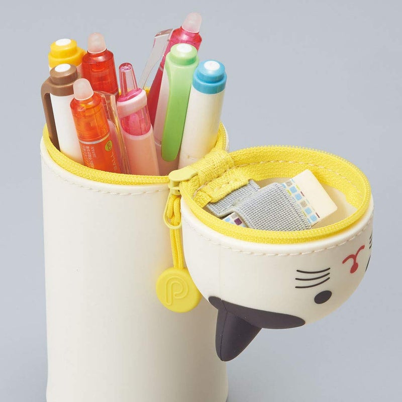 LIHIT LAB Kawaii Japanese Shiba Dog Stand Up Pencil Case For School Office College, Cute School Supplies, Animal Pen Holder Pouch Holder Teen Girls Artists, Travel Cosmetics Storage (A7712-2) - Image 5